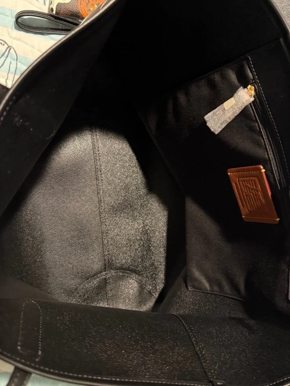 Coach Brown Halloween Ghost & Pumpkin Tote - Picture 3 of 3